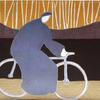 Bicycle / Homage to Milton Avery
 11 x 14
 gouache on paper
 Collection of Jax & John Lowell